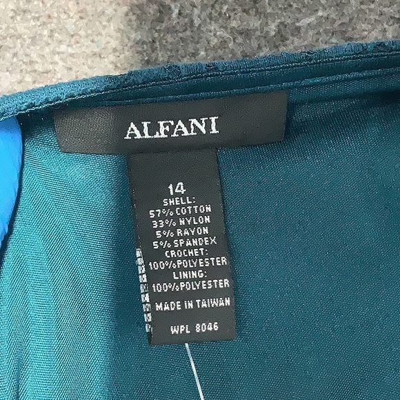 NWT Alfani Lace Cocktail Dress Size 14 - Picture 8 of 11